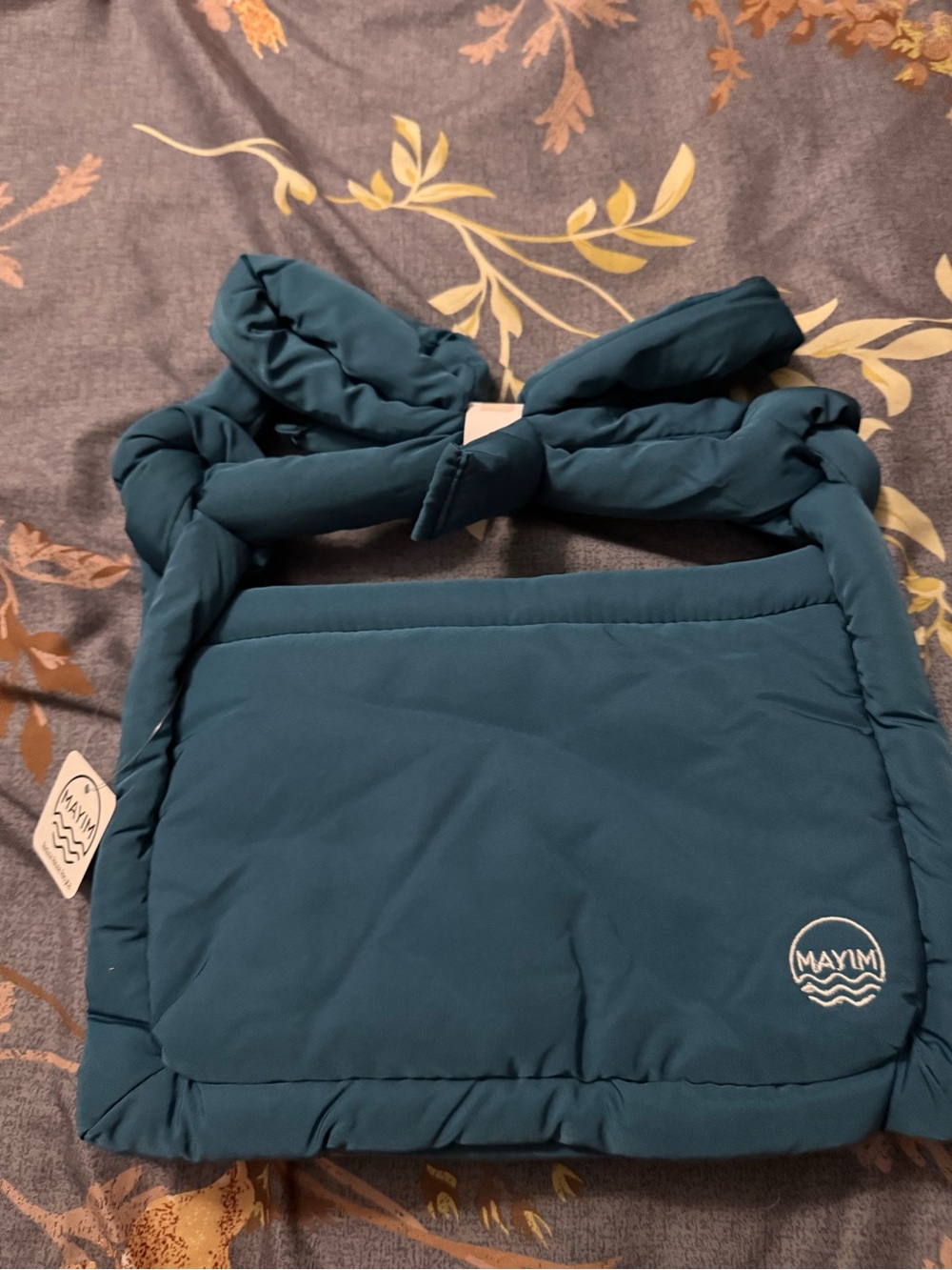 Teal Puffer Crossbody Bag